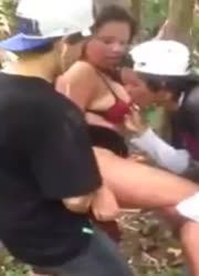 brazilians fuck teen in the forest