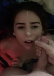Cum On Sisters Face