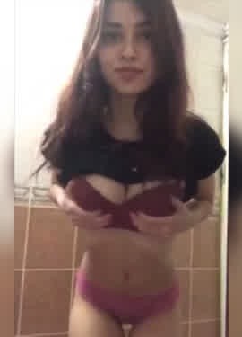 hot turkish girl undressing on the toilet 