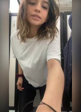 pretty spanish girl undress in changing room